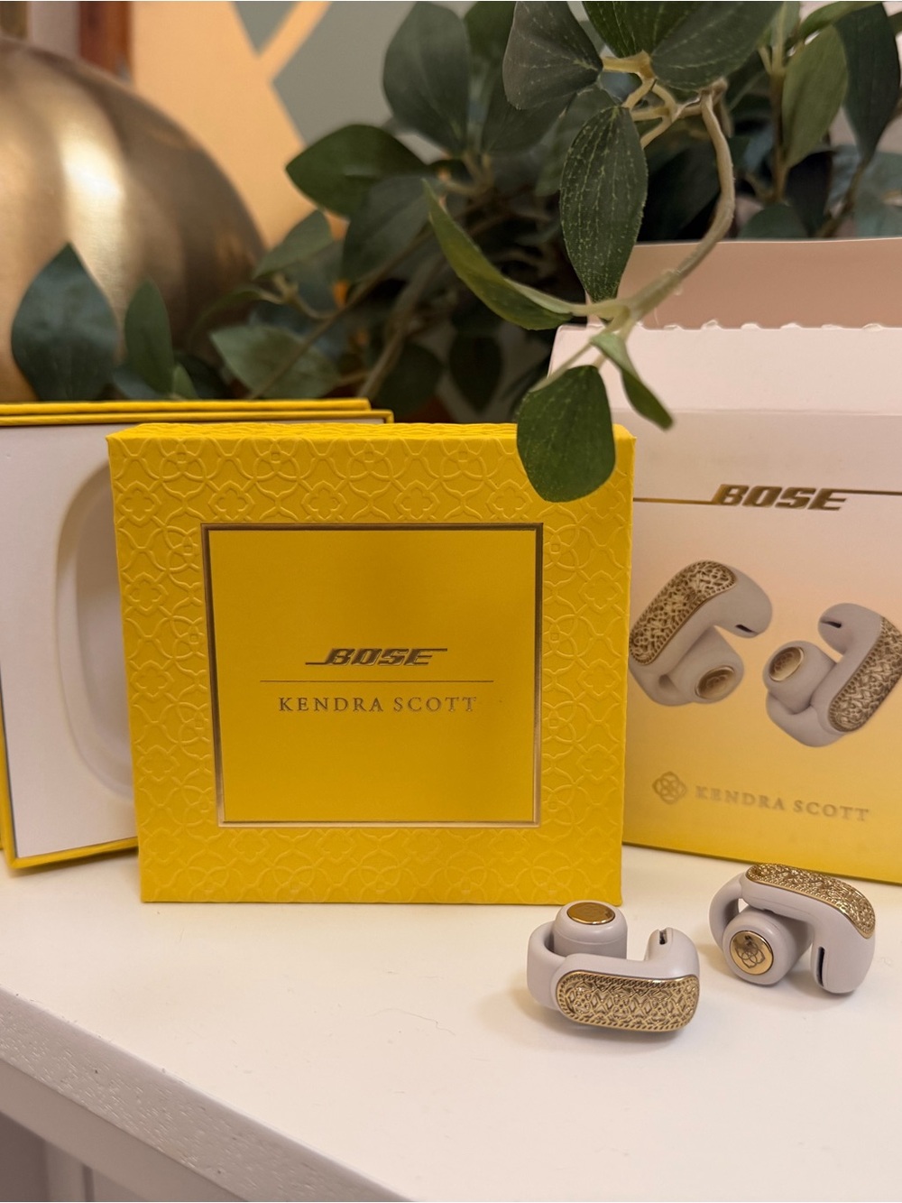 Bose X Kendra Scott Ultra Open Earbuds - Gold Filigree - earbuds only